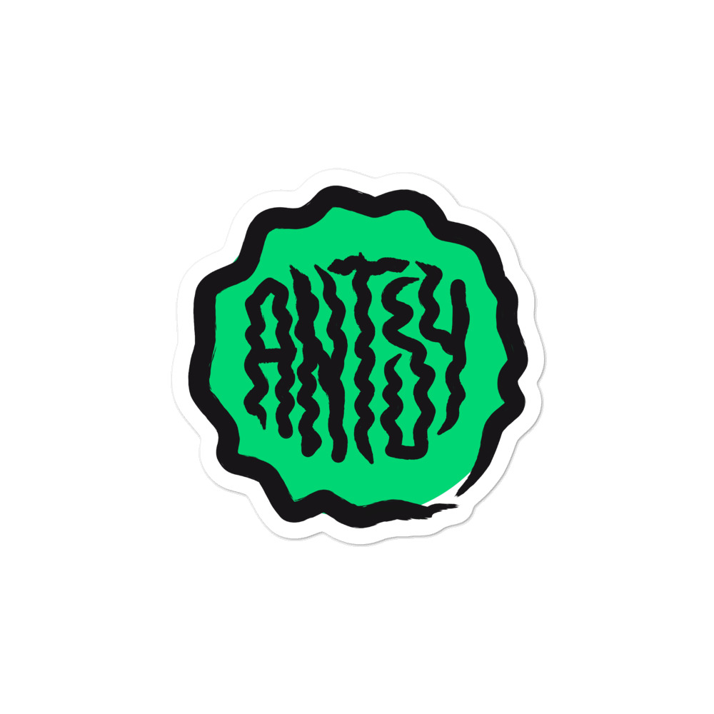 green antsy sticker - 3x3