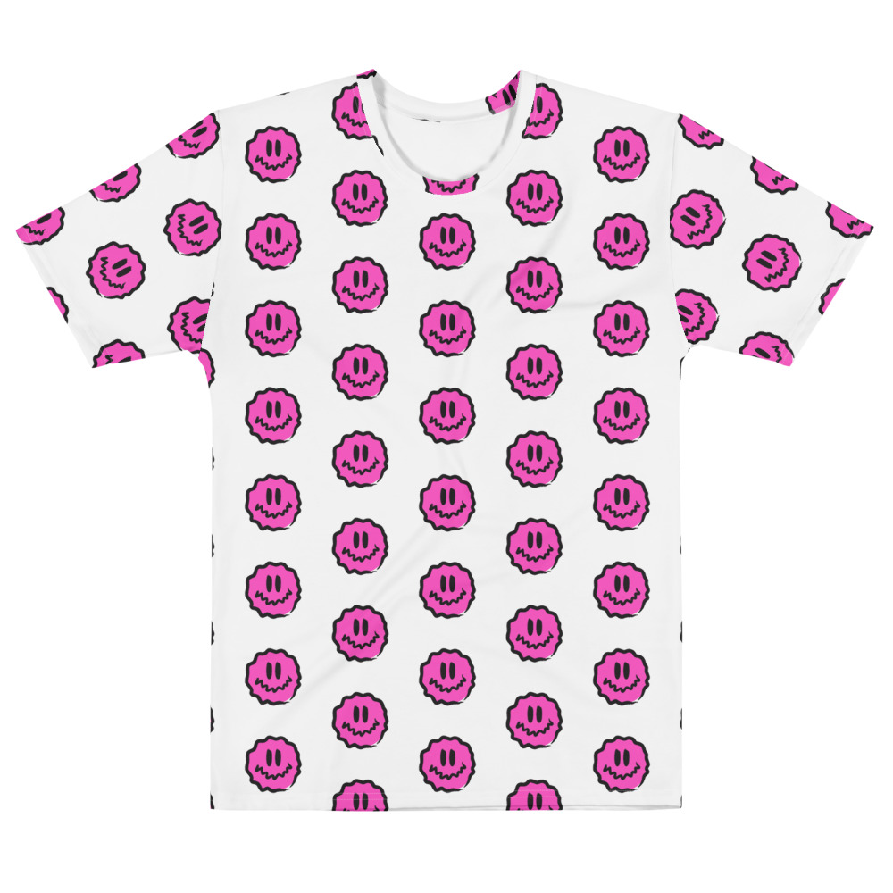 pink antsyface all-over tee