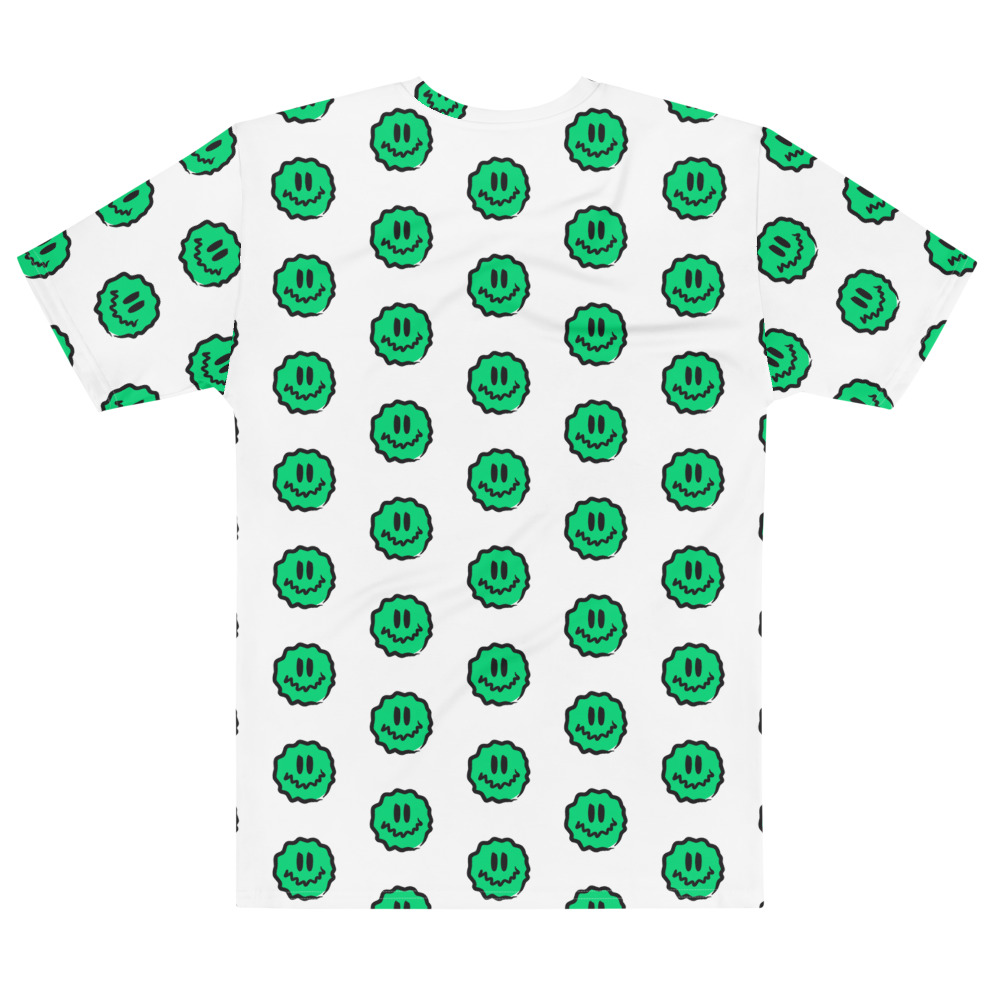 green antsy face all-over tee back