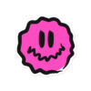 pink antsyface sticker - 4x4